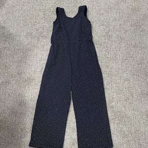 Navy Polka Dot Kids One Piece